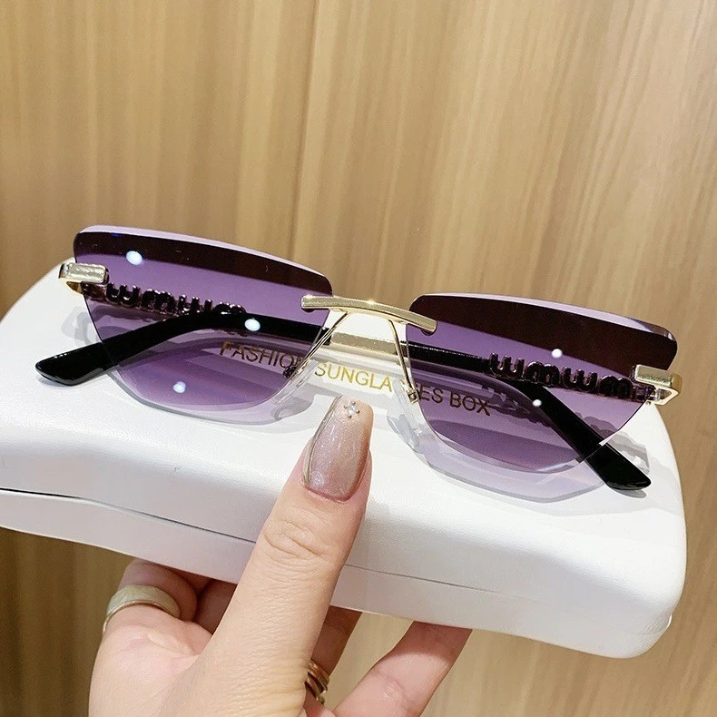 Sonnenbrille Cat Eye Randlos